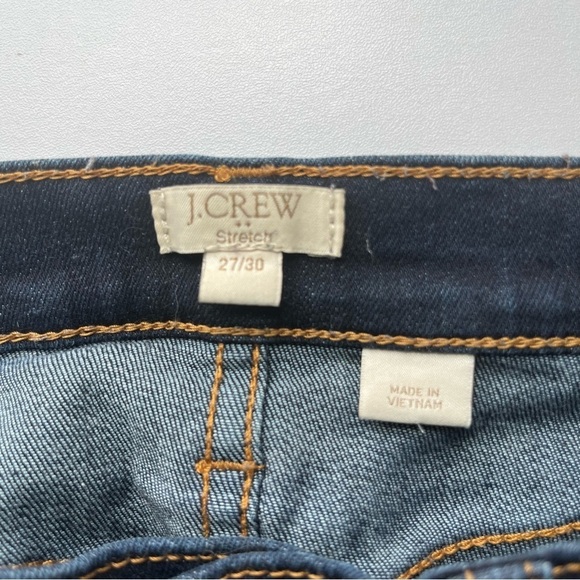 J. Crew Skinny Stretch 9” inseam High Waist Denim Darn Blue Jeans 27/30 - Picture 7 of 12